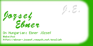 jozsef ebner business card